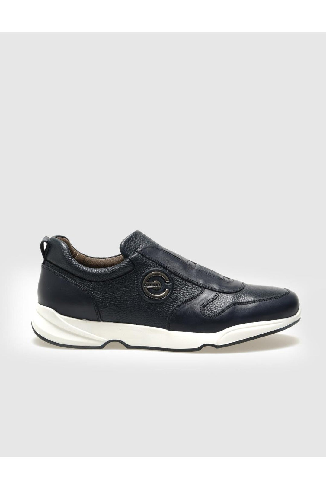 Cabani Shoes Chaussures de sport pour hommes en cuir véritable bleu marine - Bleu marine