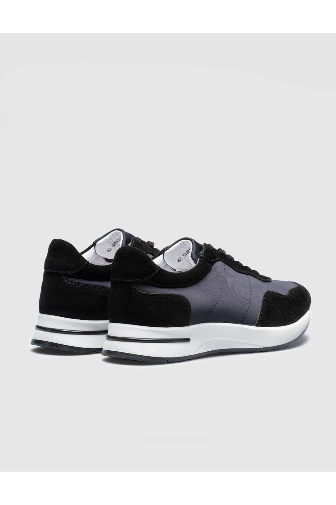 Cabani Shoes Chaussures de sport pour hommes en cuir véritable noires - Noir