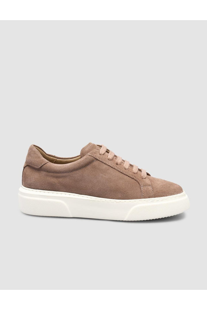 Cabani Shoes %100 Cuir véritable Crème Baskets Femme - Crème