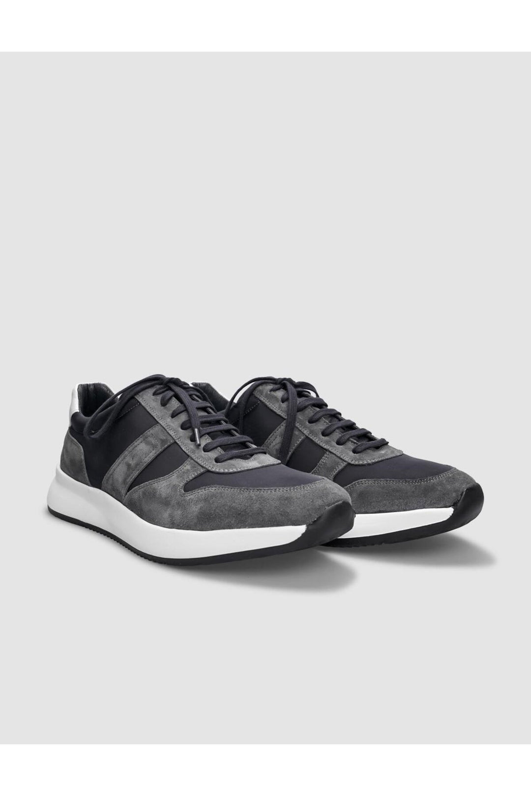 Cabani Shoes Chaussures de sport pour hommes en cuir véritable gris anthracite à lacets - Anthracite
