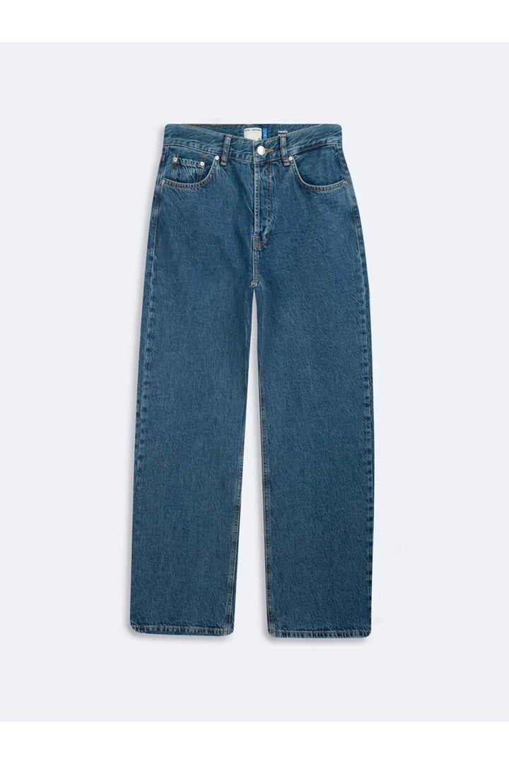 LTB Pantalon en Jean Indigo Mi-Haut Taille Droit Vanetta - Bleu