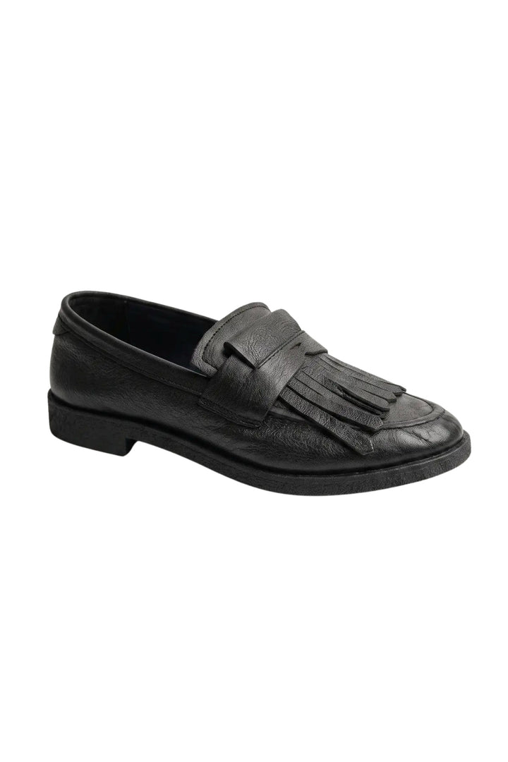Wavelys GABRI Chaussures pour femmes élégantes en cuir véritable, confortables, flexibles et à semelle douce. - Noir