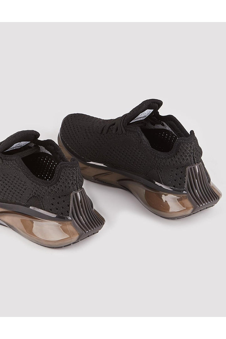 Cabani Shoes Siena Triko Noir Baskets Sportives Femme à Lacets - Multicolore