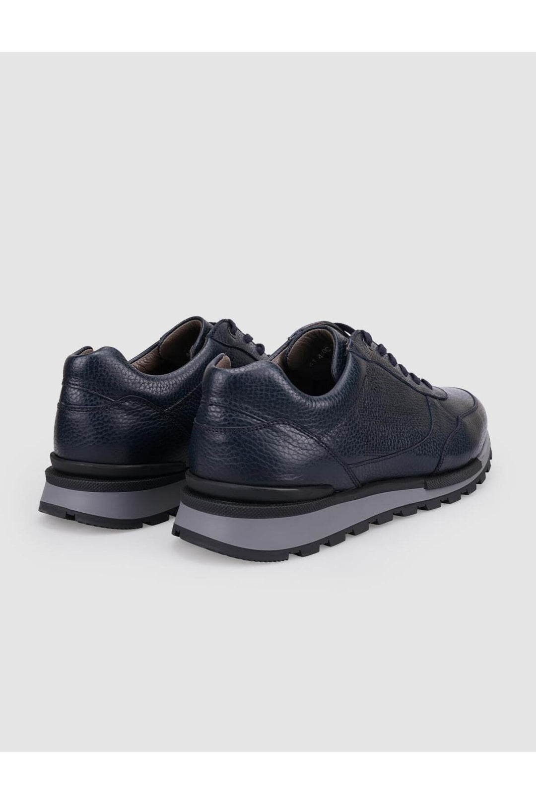 Cabani Shoes %100 Cuir Véritable Chaussures de Sport pour Hommes à Lacets Bleu marine - Bleu marine