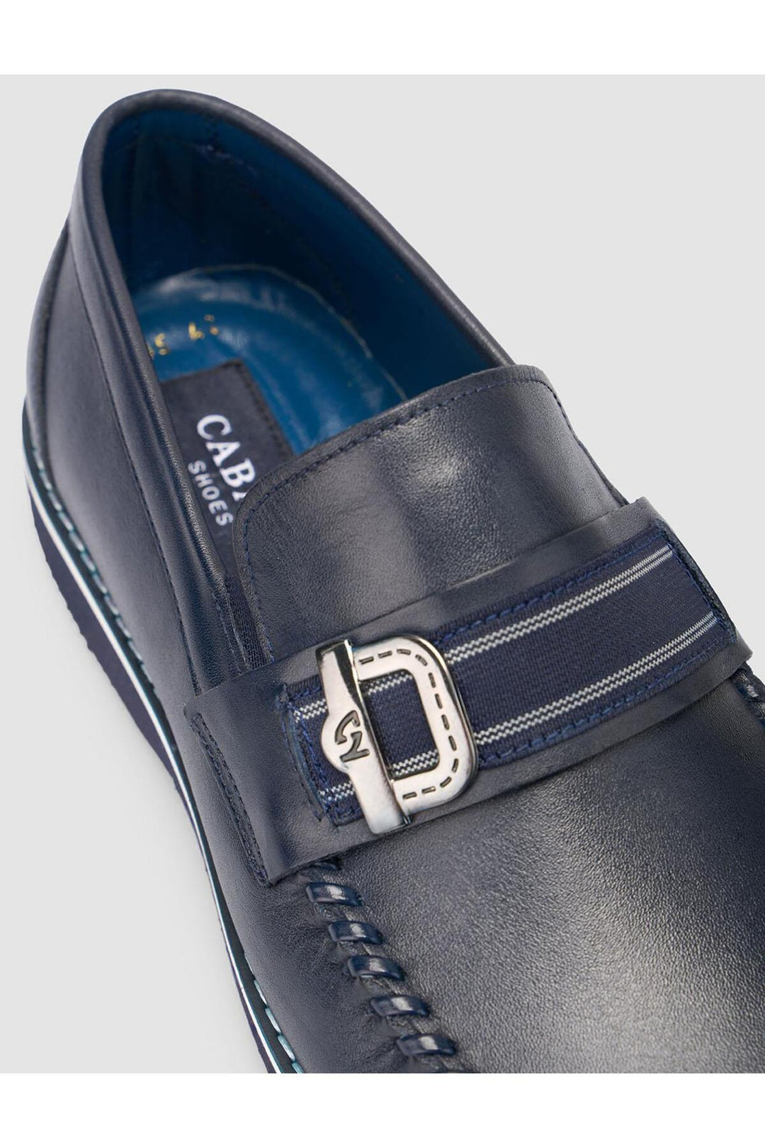 Cabani Shoes %100 Cuir Véritable Mocassins Pour Hommes Bleu marine - Bleu marine
