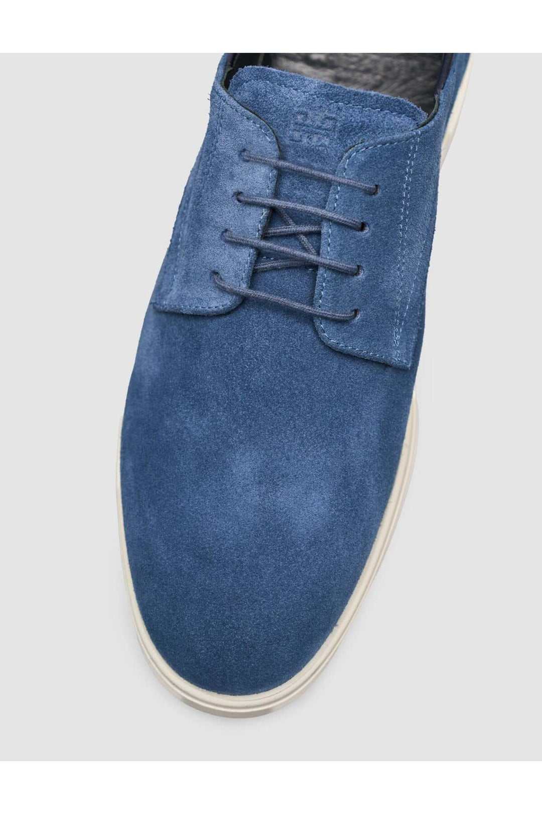 Cabani Shoes Chaussures pour hommes en cuir véritable de veau à lacets bleu - Multicolore
