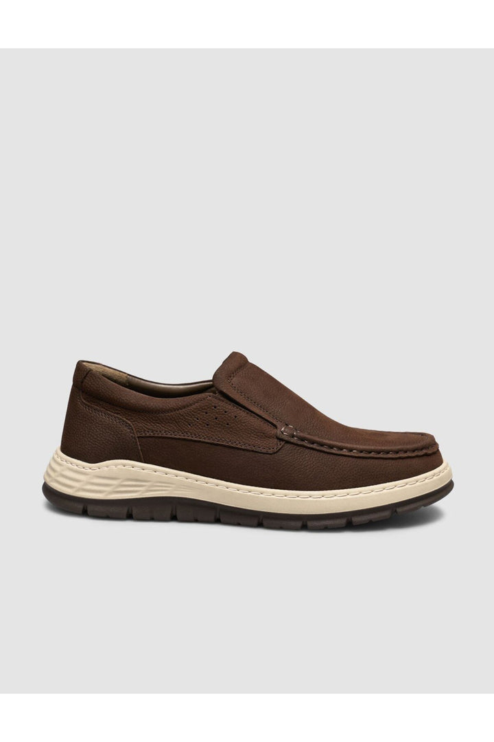 Cabani Shoes Chaussures Loafer pour hommes en cuir véritable marron - Multicolore