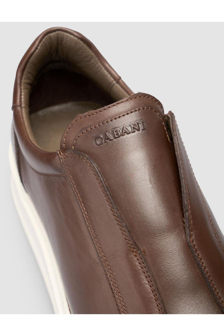 Cabani Shoes %100 Cuir véritable Chaussures de sport pour hommes marron à lacets - Marron