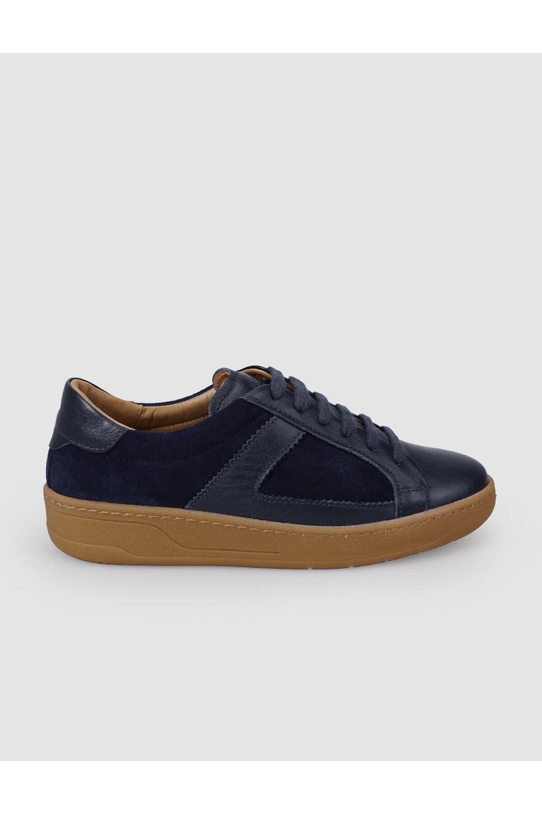 Cabani Shoes %100 Cuir Suédé Véritable Bleu marine Chaussures de Sport Femme - Bleu marine