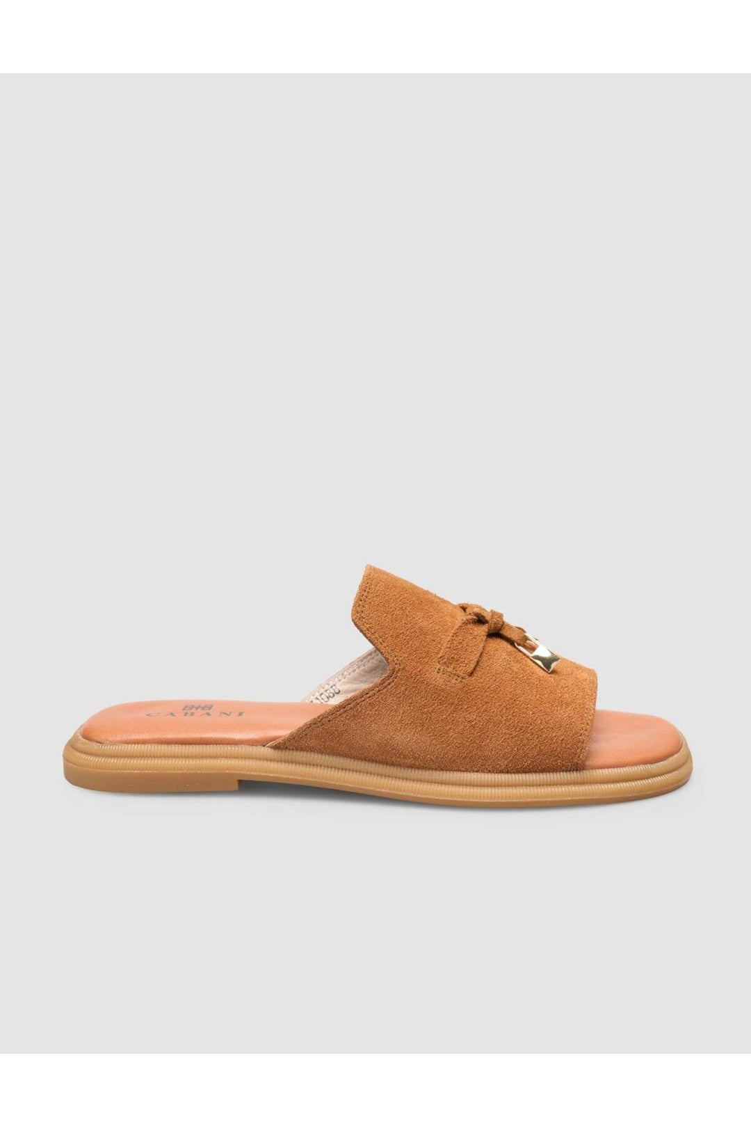 Cabani Shoes %100 Cuir véritable Sandales en suède pour femmes couleur tabac - Tabac