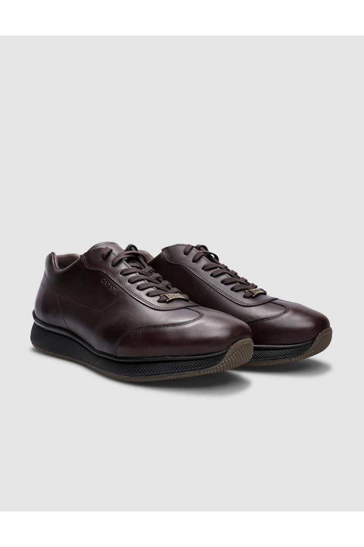 Cabani Shoes %100 Cuir Véritable Chaussures de Sport pour Hommes à Lacets Marron - Marron