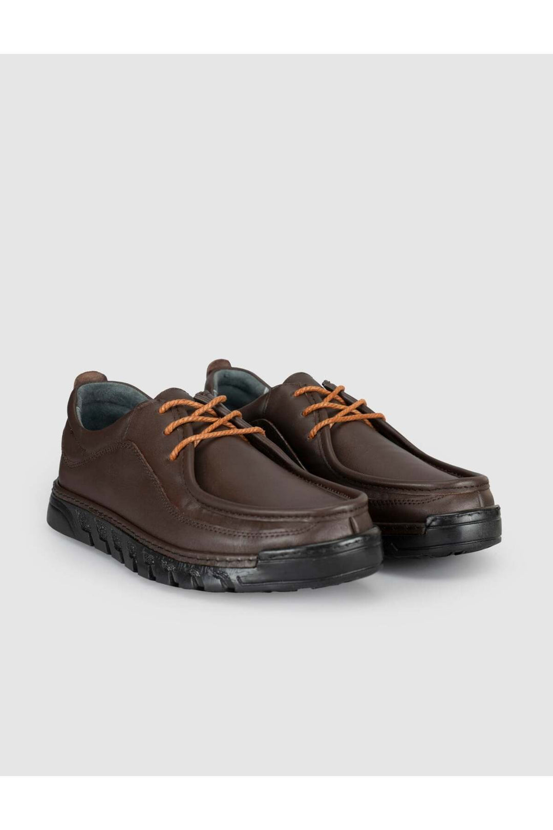 Cabani Shoes Chaussures de confort pour hommes en cuir véritable marron. - Marron