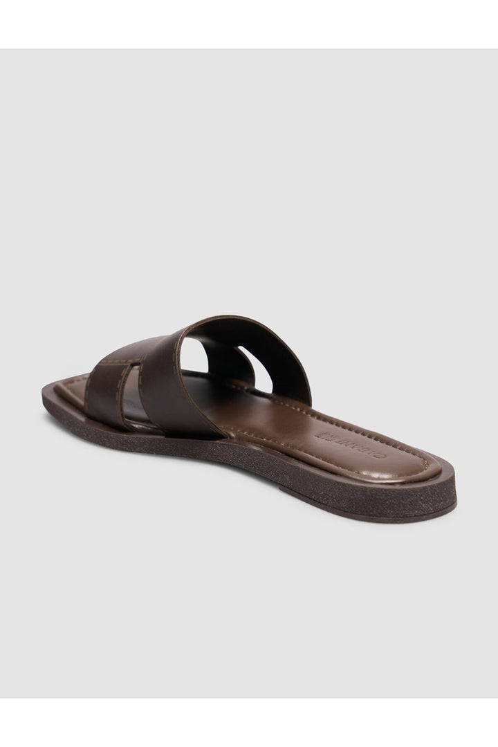 Cabani Shoes Sandales pour femmes en cuir véritable respirant marron - Multicolore