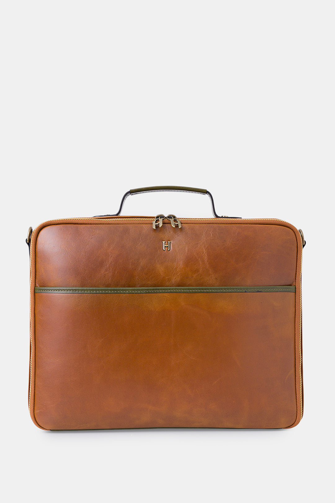 Helmbrook Sac pour ordinateur portable Boris en cuir véritable 15,6"à compartiment unique pour homme