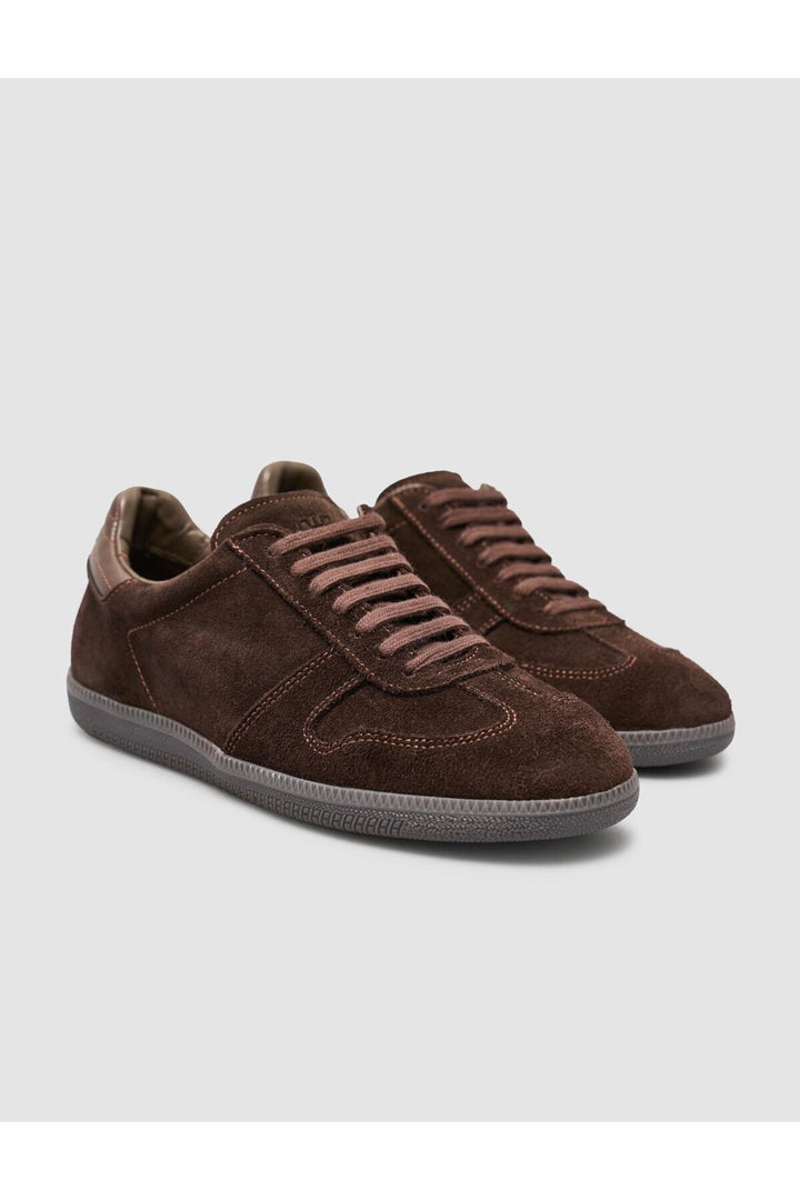 Cabani Shoes %100 Cuir Suédé Véritable Baskets Femme Marron - Marron