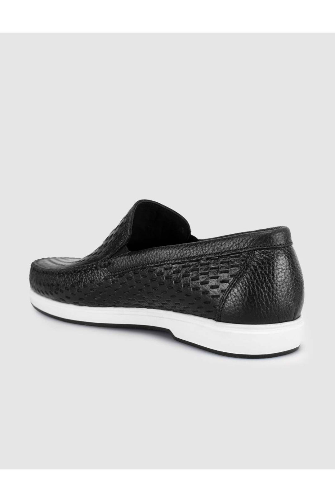Cabani Shoes Chaussures de ville pour hommes en cuir véritable avec motif crocodile noir - Noir