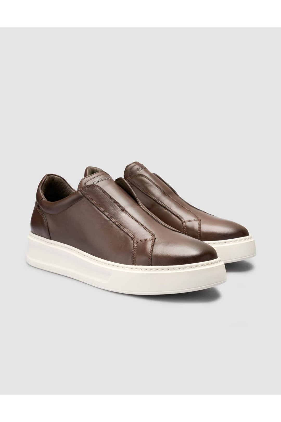 Cabani Shoes %100 Cuir véritable Chaussures de sport pour hommes marron à lacets - Marron