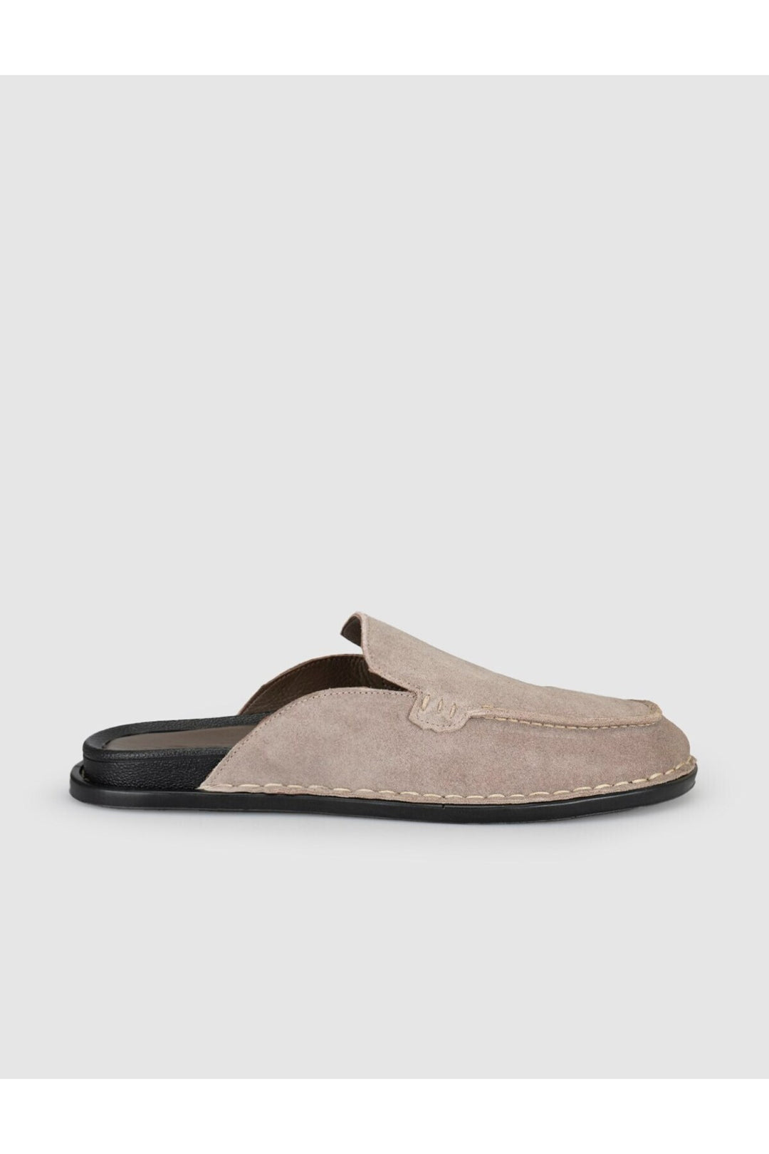 Cabani Shoes Mocassins pour hommes en cuir véritable beige avec détails de couture - Vison