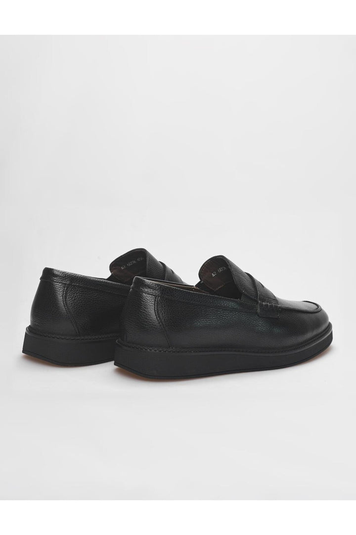 Cabani Shoes Chaussures de sport pour hommes en cuir véritable noir - Noir