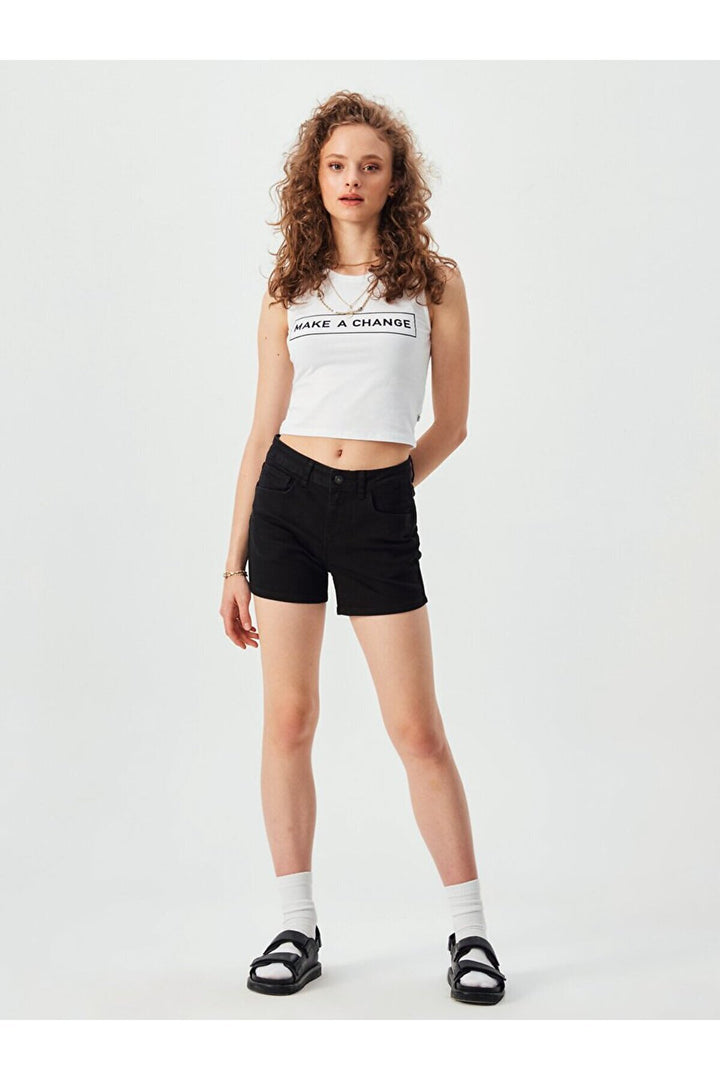 LTB Short en jean taille haute Caren