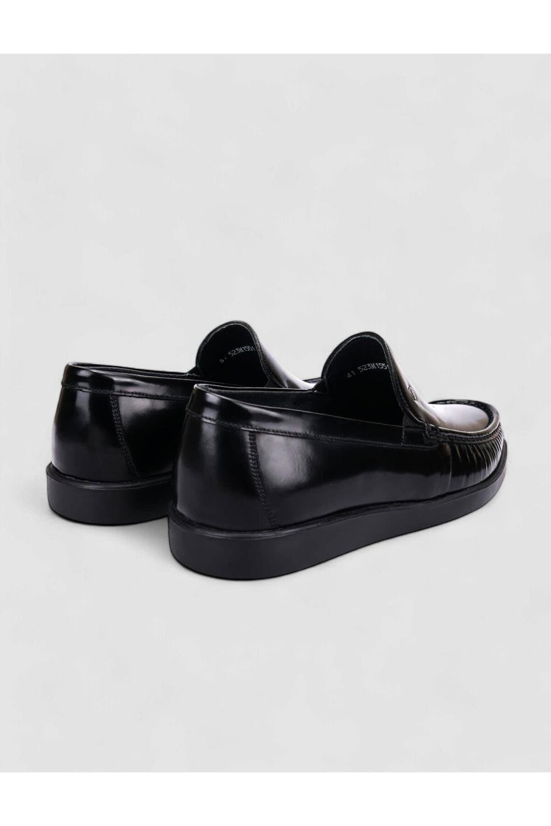 Cabani Shoes Chaussures de ville pour hommes en cuir véritable noir à ouverture 100% - Noir