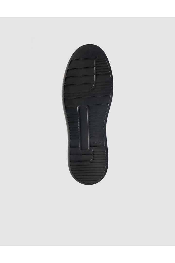 Cabani Shoes Chaussures de sport noires pour hommes avec détails en tricot. - Noir