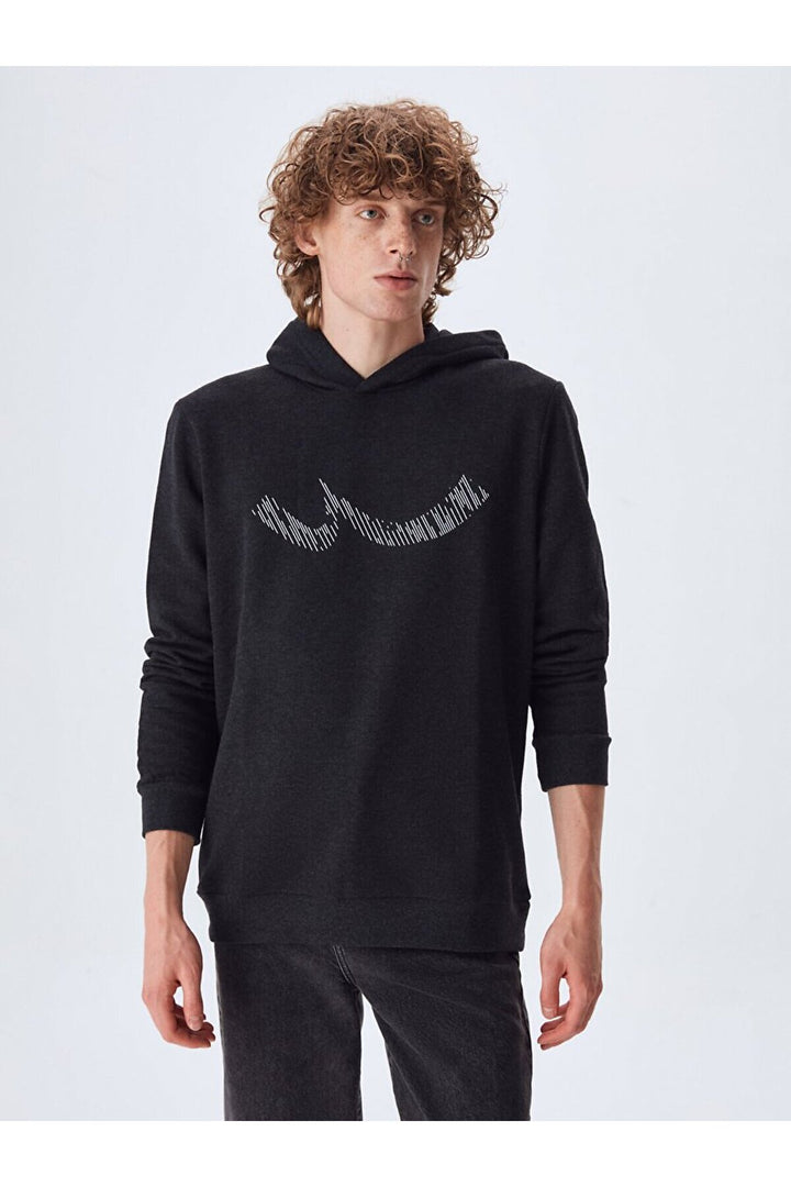 LTB Sweatshirt anthracite à capuche avec logo - antrasi̇t_218