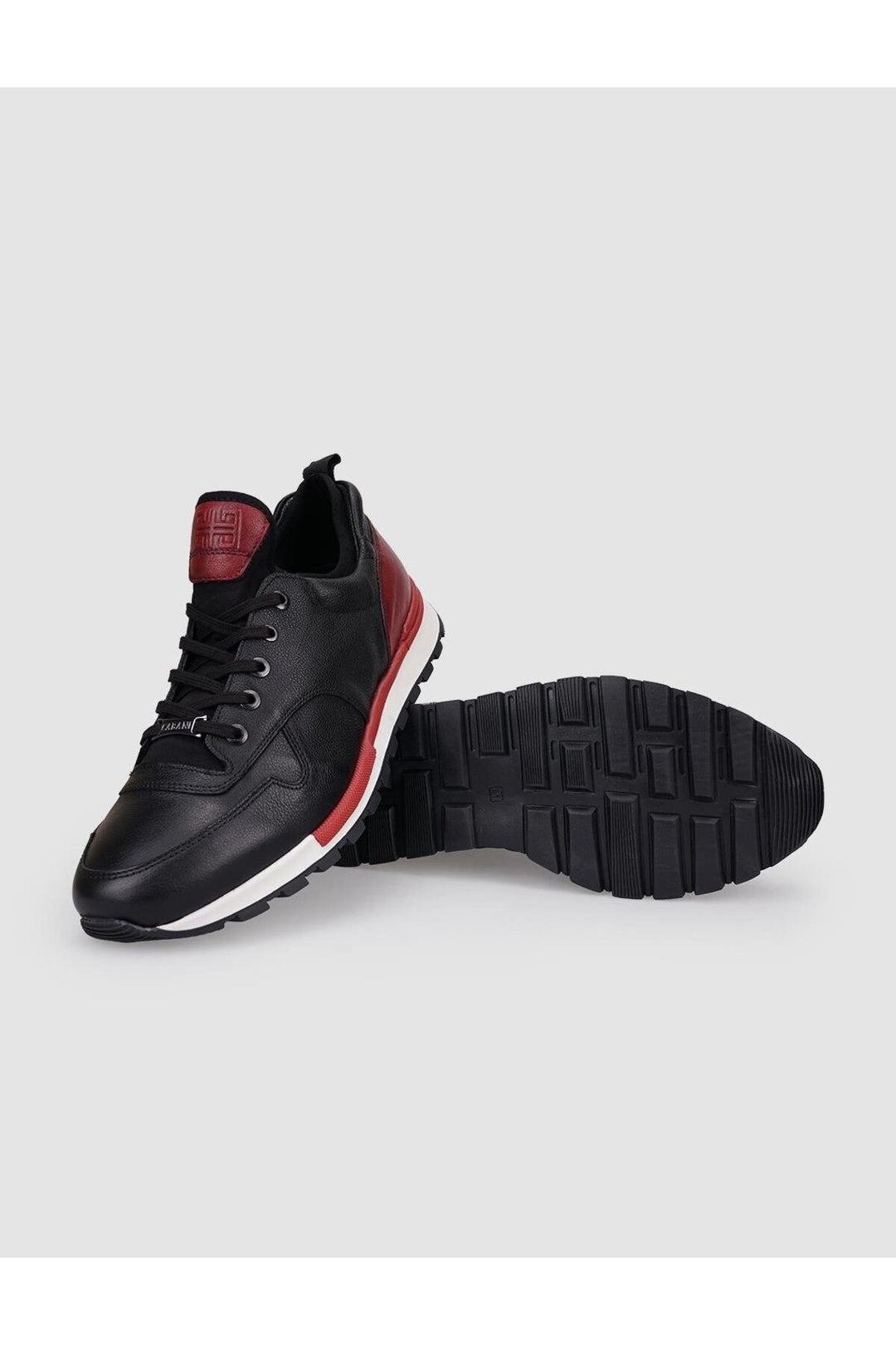 Cabani Shoes %100 Cuir Véritable Noir - Gris