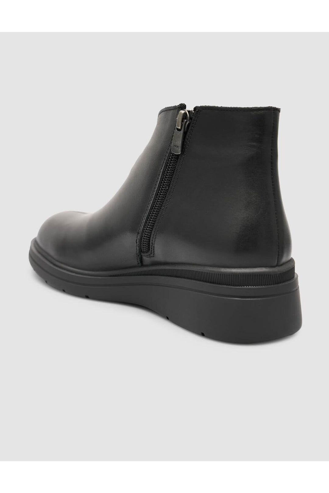 Cabani Shoes Bottines quotidiennes pour femmes en cuir véritable noir avec fermeture éclair - Multicolore