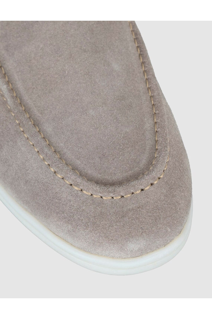 Cabani Shoes Mocassins pour hommes en cuir véritable beige avec accessoires en métal - Vison