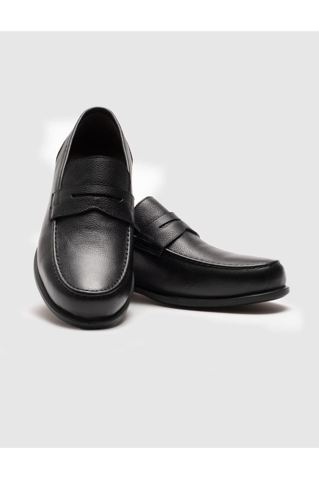 Cabani Shoes Chaussures Loafer pour hommes en cuir véritable noir - Noir