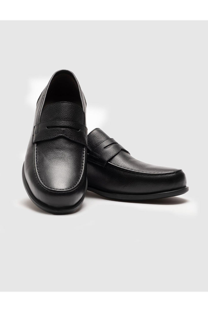 Cabani Shoes Chaussures Loafer pour hommes en cuir véritable noir - Noir