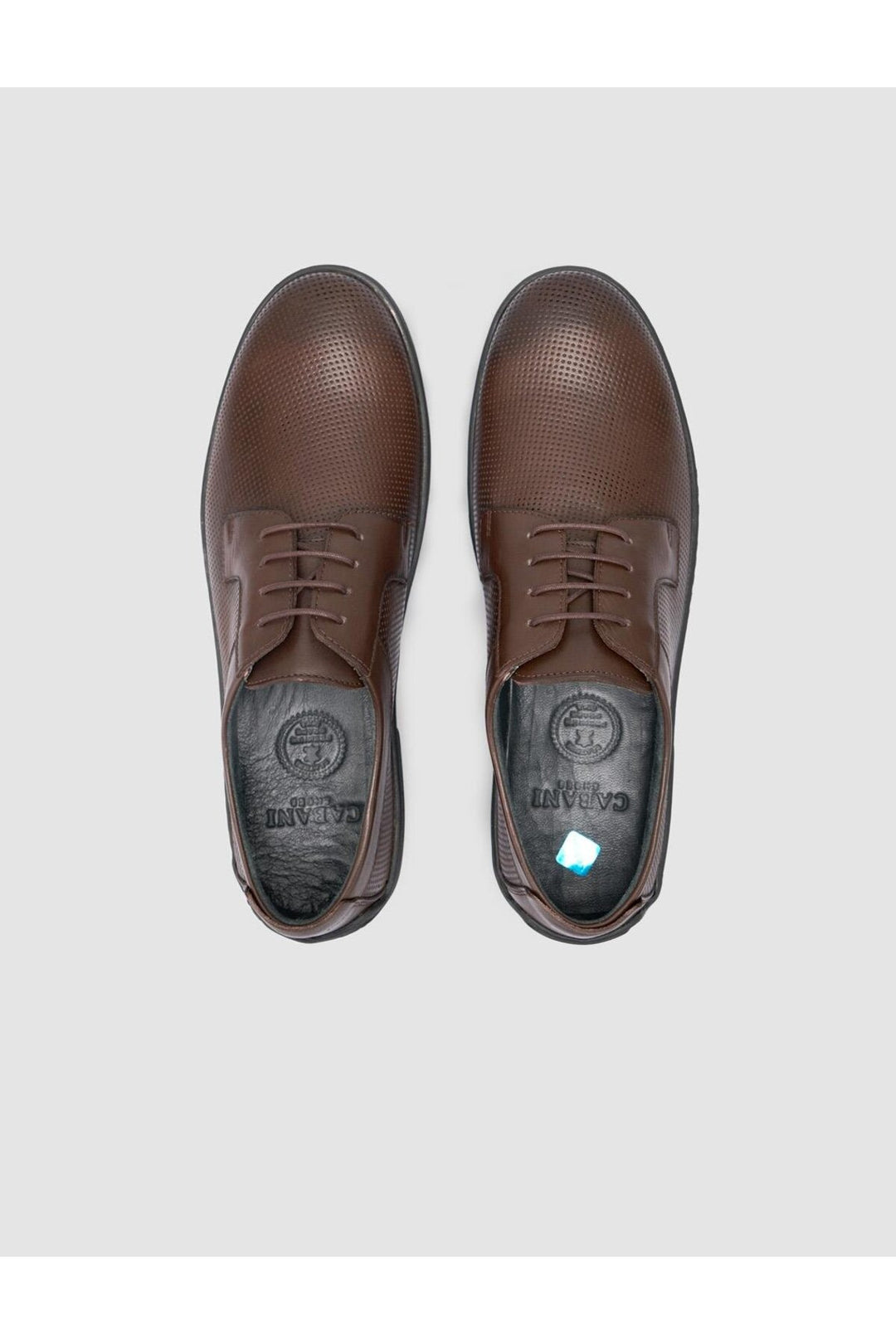 Cabani Shoes Chaussures de ville pour hommes en cuir véritable marron 100% - Marron