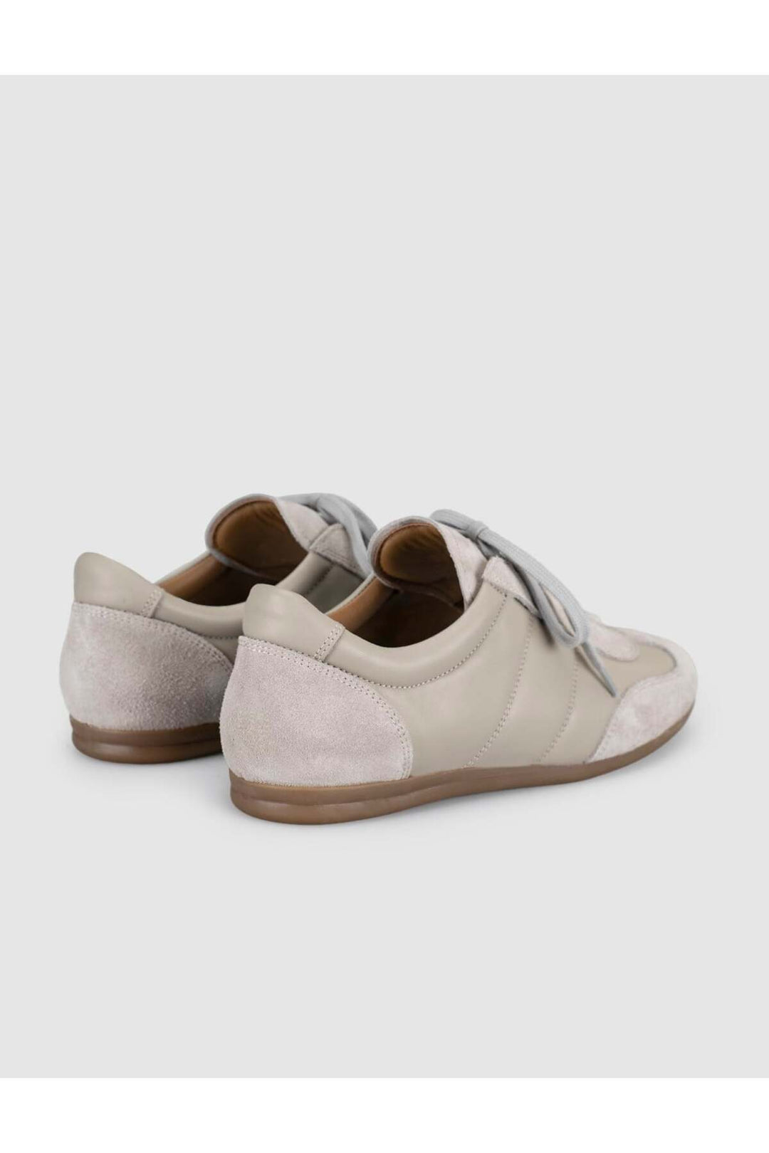 Cabani Shoes Baskets Femme en Cuir Véritable Crème - Crème