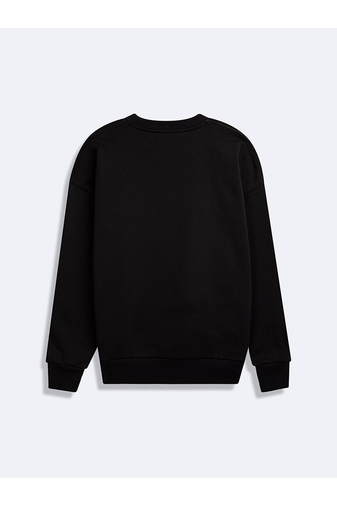 LTB Sweat-shirt noir imprimé à manches longues et col zéro