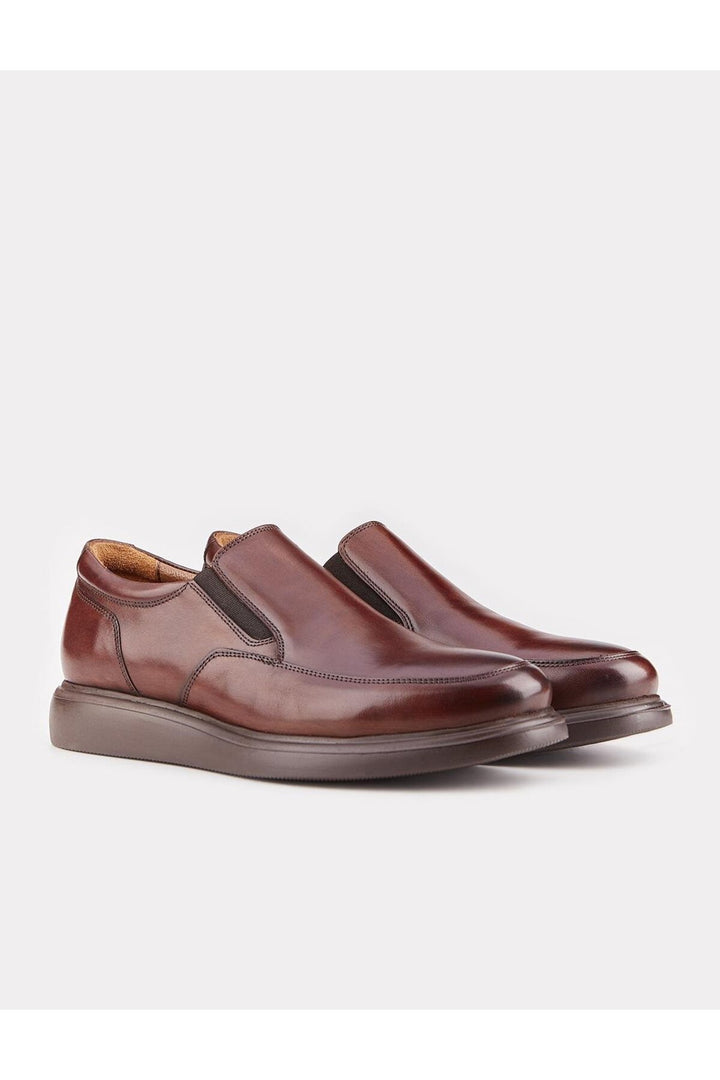 Cabani Shoes Chaussures décontractées en cuir véritable marron pour homme - Marron