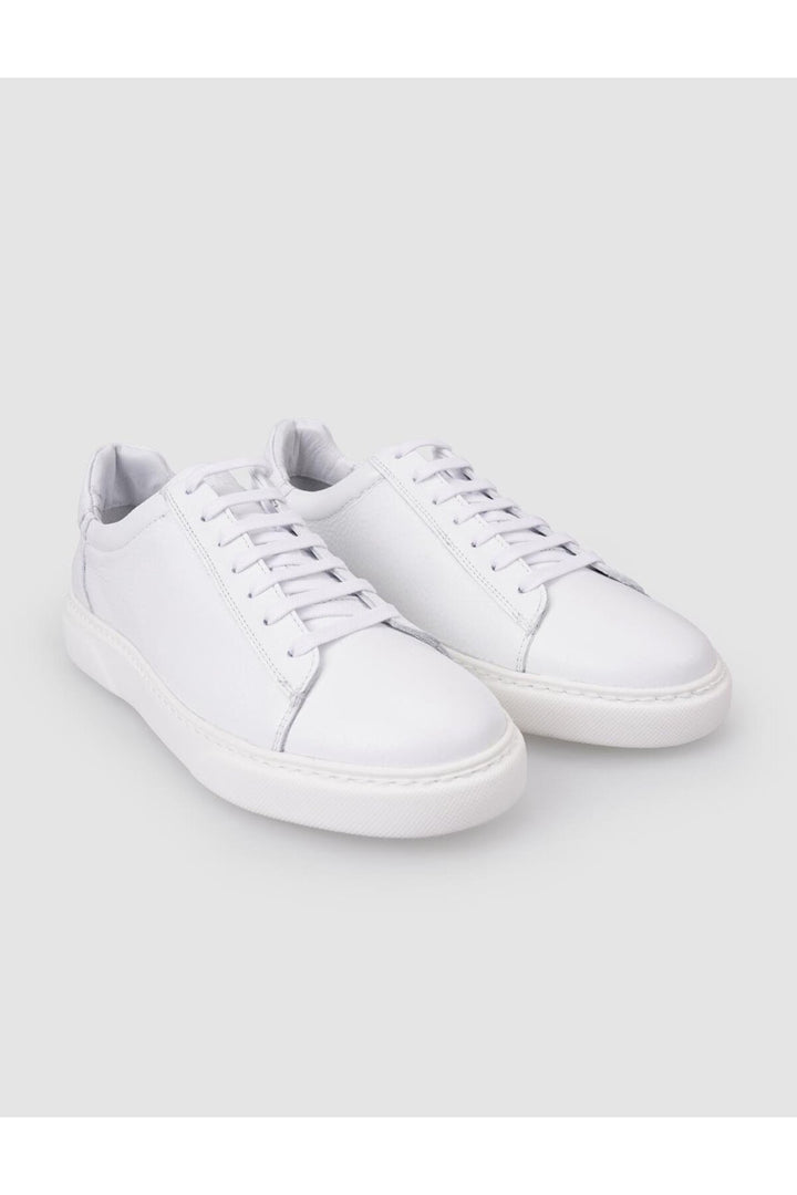Cabani Shoes %100 Cuir véritable Baskets blanches pour hommes - Blanc