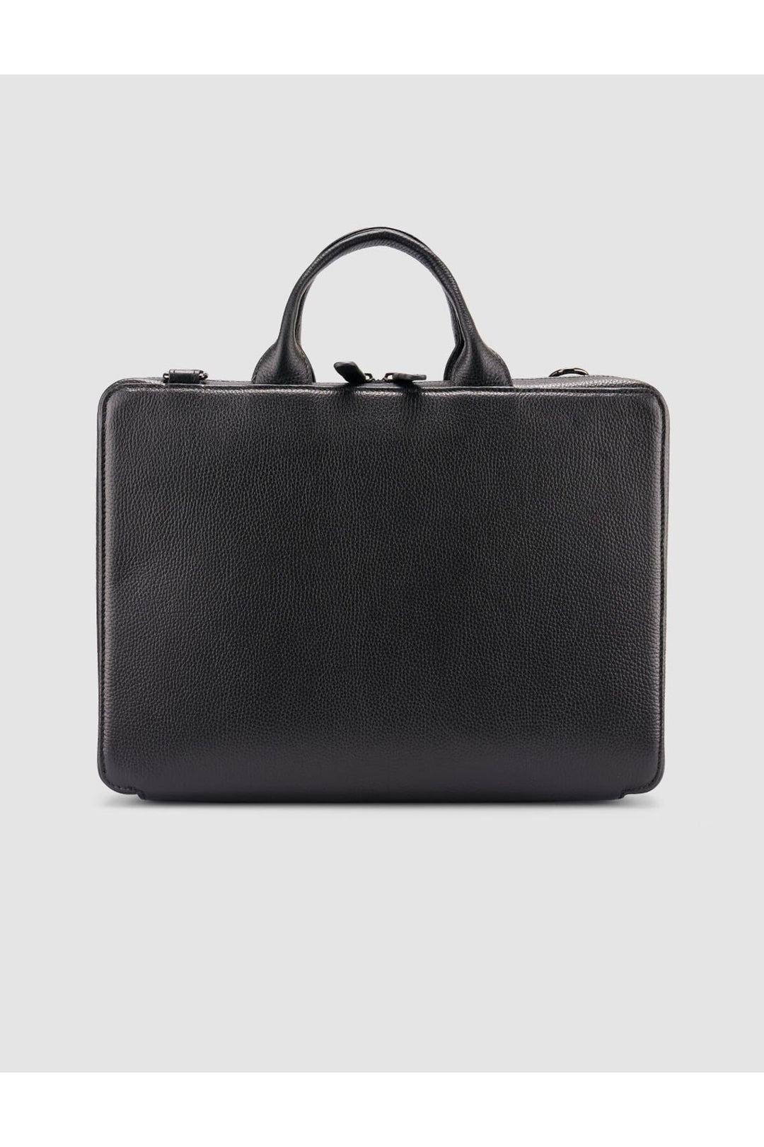 Cabani Shoes Sac en cuir véritable noir à deux compartiments pour documents et ordinateur portable - Noir