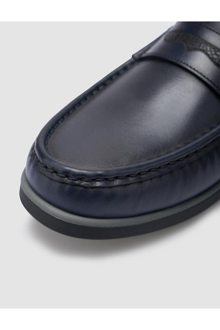 Cabani Shoes %100 Cuir véritable Chaussures décontractées pour hommes Bleu marine - Bleu marine