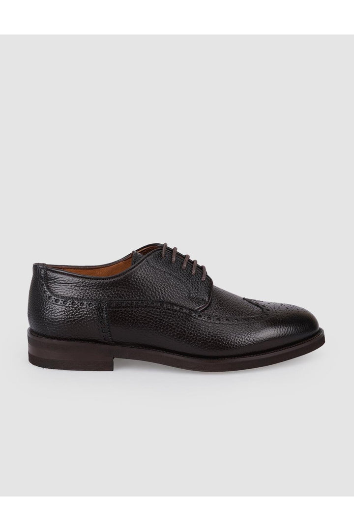 Cabani Shoes Chaussures classiques pour hommes en cuir véritable marron à lacets 100% - Multicolore