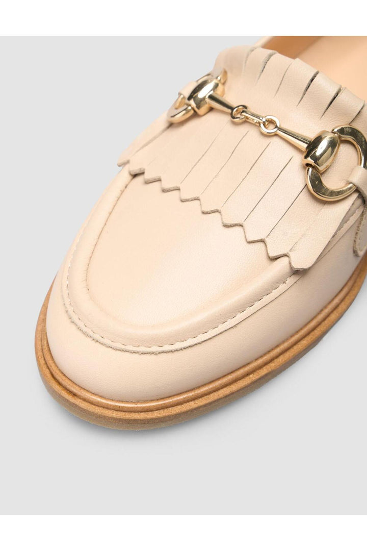 Cabani Shoes %100 Cuir véritable Mocassins à franges pour femmes Beige - Beige