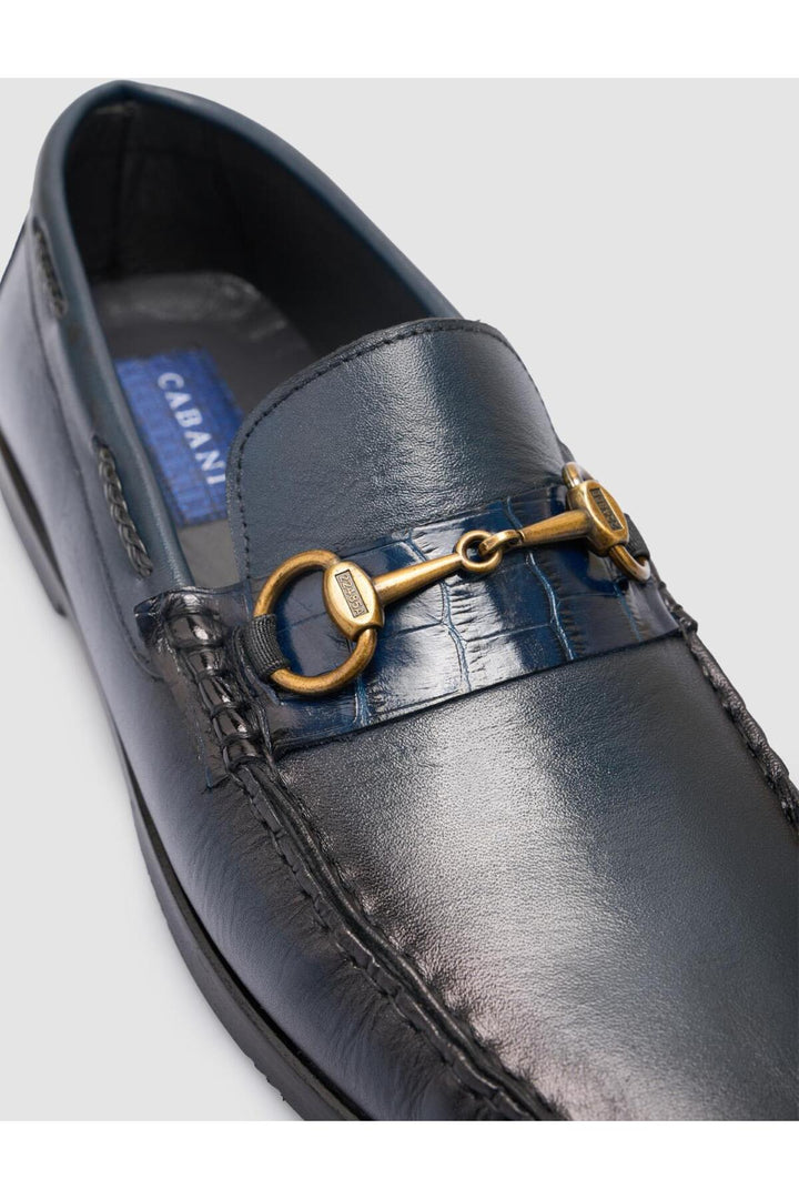 Cabani Shoes %100 Cuir Véritable Chaussures Classiques Pour Hommes Bleu Marine - Bleu marine