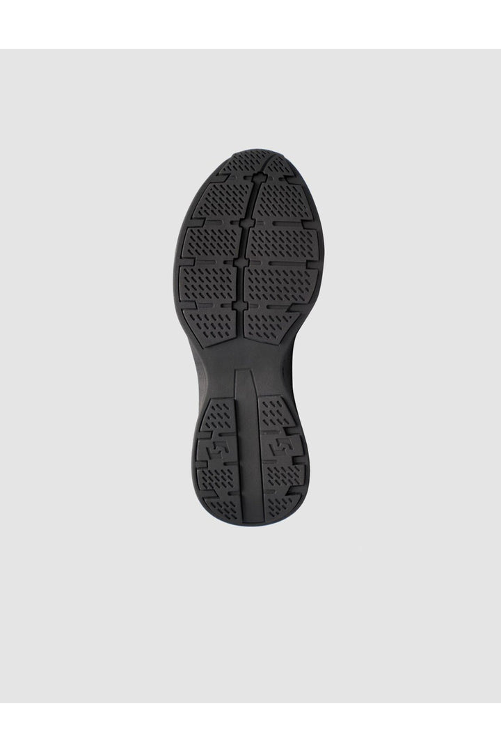 Cabani Shoes Sneakers pour hommes en tricot et en cuir de veau véritable gris foncé - Multicolore