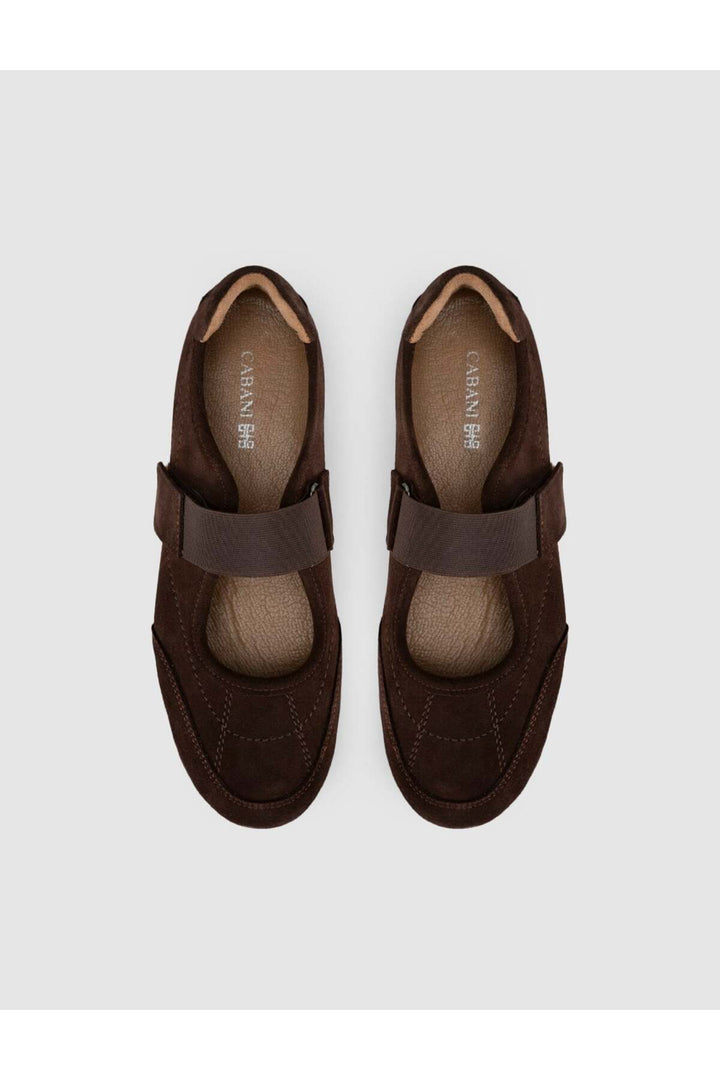 Cabani Shoes Chaussures décontractées pour femmes en cuir de vachette véritable marron - Multicolore