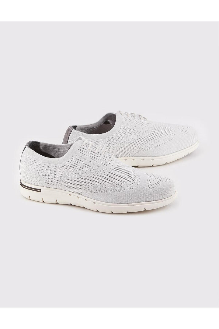 Cabani Shoes Chaussures de ville en tricot gris pour homme avec lacets - Gris