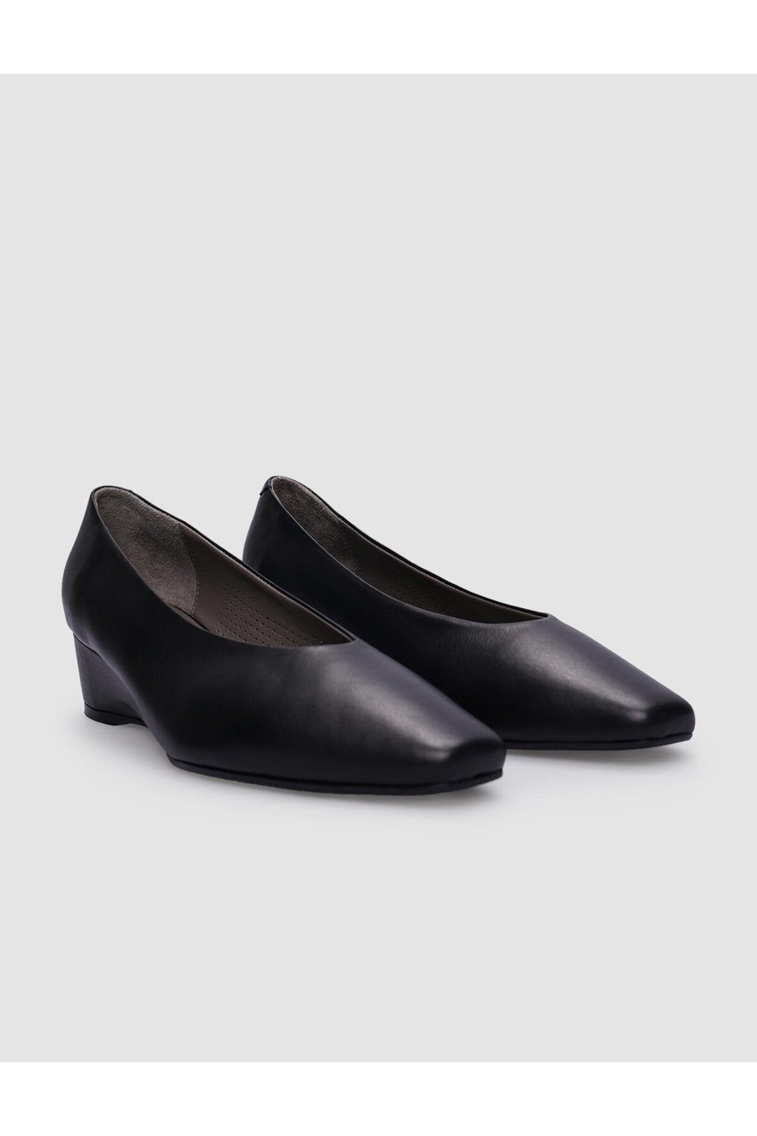 Cabani Shoes Chaussures à talons compensés pour femmes en cuir véritable noir 100% - Multicolore