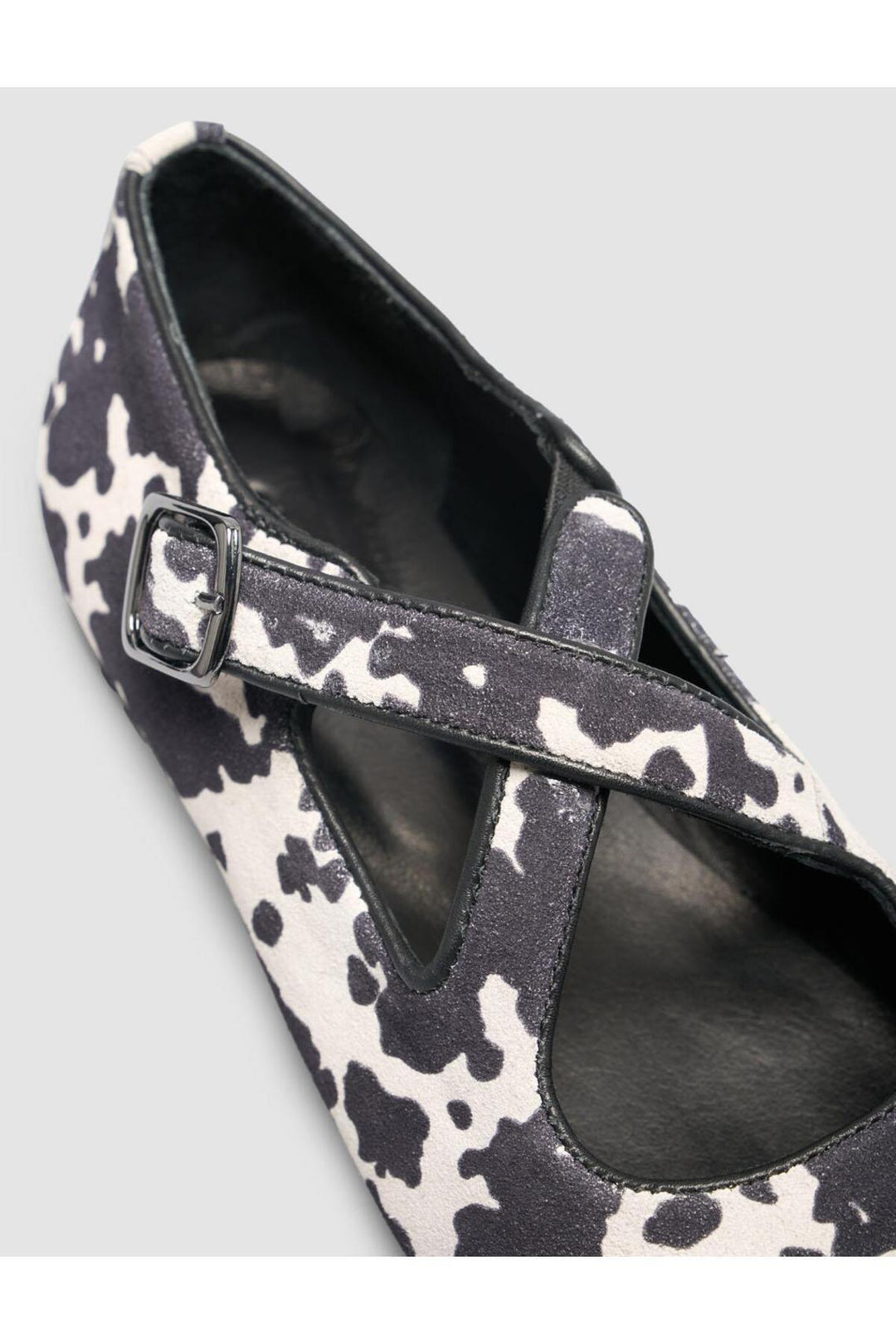 Cabani Shoes Ballerines pour femmes en cuir véritable 100% noir et blanc - Noir / Blanc