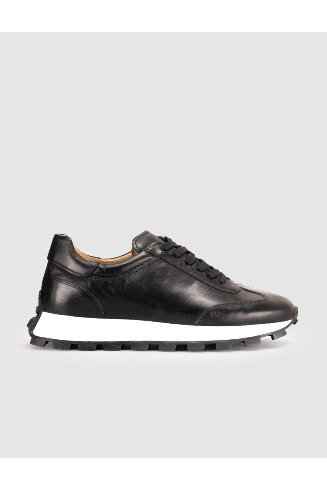 Cabani Shoes Baskets femme en cuir véritable noir - Multicolore