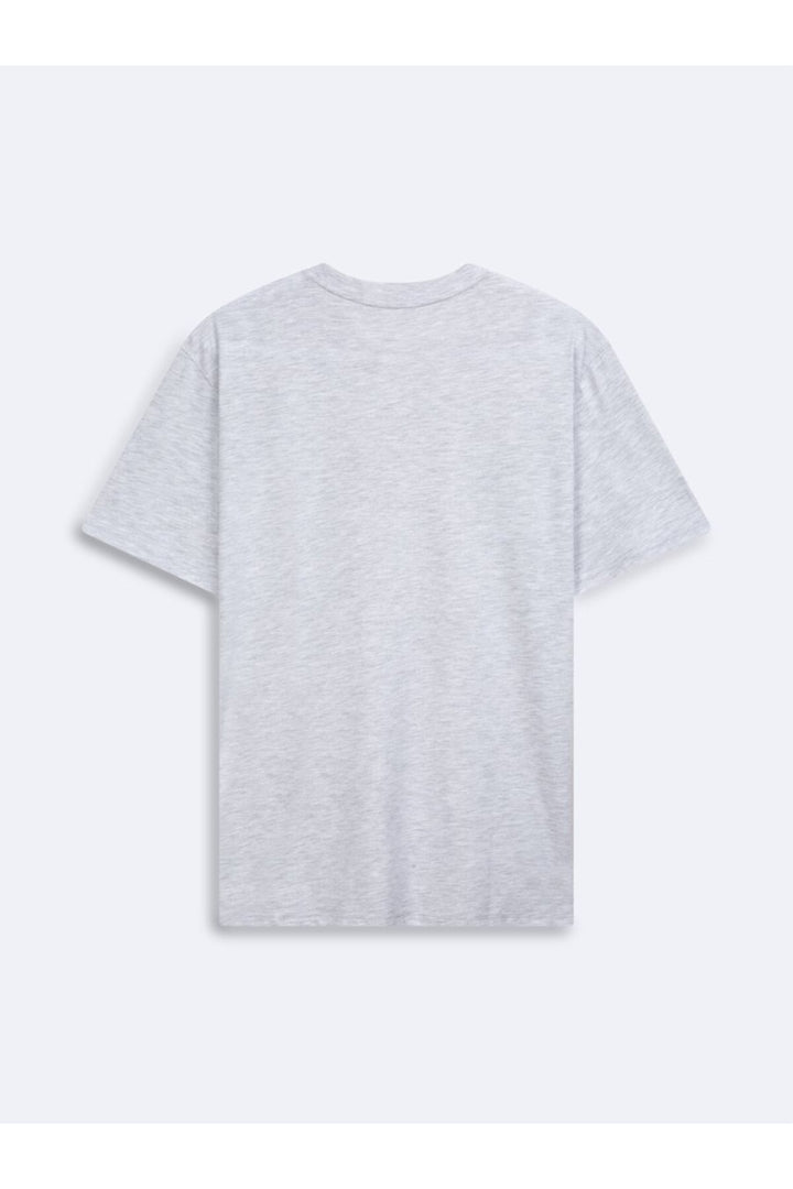 LTB T-shirt gris à slogan imprimé à col rond et manches courtes - Blanc