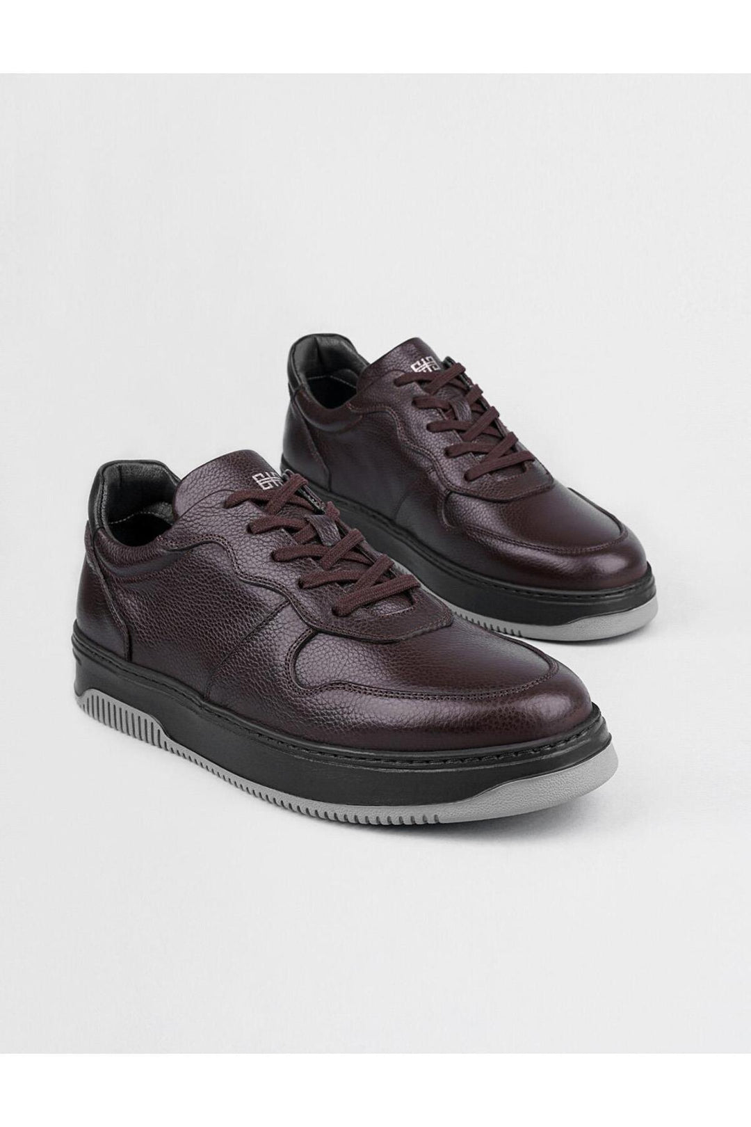 Cabani Shoes Berlin Chaussures de sport en cuir véritable marron pour homme avec lacets - Marron